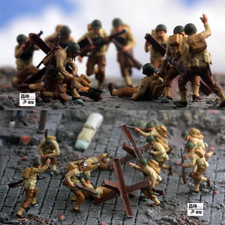 Homemade 1/72 Assault U.S. Normandy Landing 10 Persons + 2 Obstacles Model picture