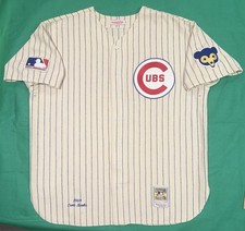 Authentic Ernie Banks #14 Mitchell & Ness 1969 Chicago Cubs Wool Jersey 28” P2P picture