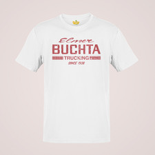 Elmer Buchta Trucking 1938 Distressed Print T-shirt picture