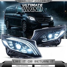 VLAND Projector Headlights W/Bule DRL-Animation Fit Mercedez Benz Metris 2016-23 picture