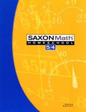 Saxon Math 5/4, 3rd Edition Home school Student Edition. - Paperback - GOOD picture