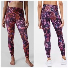 Athleta Salutation Stash II High Rise 7/8 Pocket Leggings Floral 2XS XXS Yoga picture