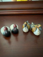 Vintage Enesco Japan Miniature Duck Decoys Set of 4 – 2 Pairs picture