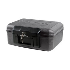 BIG SALE SentrySafe 1200 Fire-Resistant Box Safe with Key Lock 0.18 Cu ft Black picture