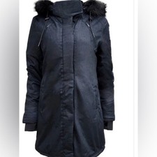 Hoodlamb Women's Nightwatch Black Parka New Size MED picture