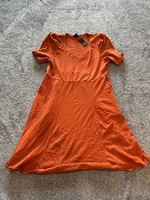 Torrid Size 0 large Plus Dress Dark Orange Knee Length New NWT picture