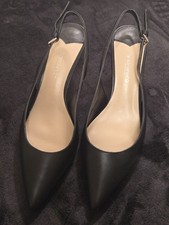 Elegant Tony Bianco Gypsy Black Como Pointed Toe Slingback Heels Size 8 New  picture