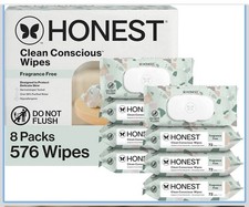 576 Count The Honest Company Clean Conscious Multi-Use Wipes Hypoallergenic + picture