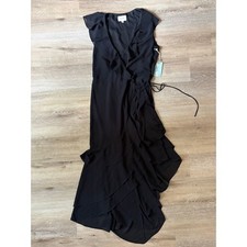 Anthropologie If By Sea Ruffle Wrap Dress picture
