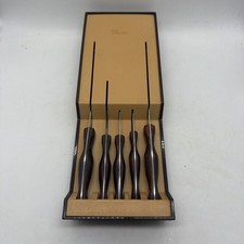 Cutco Orange Swirl Knife Set W/ Mounted Holder Vintage 1722 1721 1720 1768 1724 picture