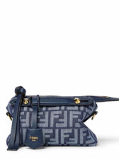 Fendi Mini By The Way Soft Blue Monogram Crossbody Bag w/ Dust Bag & Charm picture