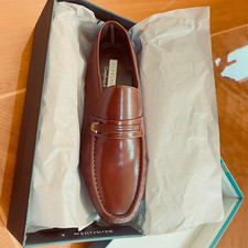 Florsheim Riva 17088 COGNAC Leather Loafers, Men's 9D NOS New in Box Comfortech picture