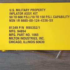New Equipment Milton Inds Inflator Assy. Kit M85352/1  NSN 6685-00-124-4336-SX picture
