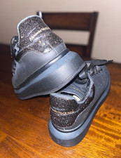 Alexander McQueen Oversized Sneaker Men's Black Glitter Low Top Lace-Up picture
