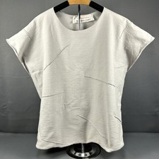 GRAIL Vintage Michele Lamy x Corinne Gilbert Tan Raw Cotton Top 1980s Grunge picture