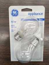 2 pk GE 40-Watt Appliance Light Bulbs with Medium Base - 415 Lumens picture
