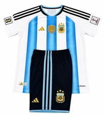 Argentina Football Jersey & Shorts Set Men Soccer Kit Siz S- L-XL-XXL picture