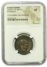 NGC XF AE1 / Follis of Galerius AD305-311 NGC Ancients Certified Roman Bronze picture