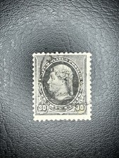 US Scott 228 - 30c Jefferson -  Used H NG picture