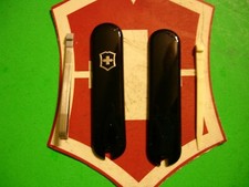 NEW VICTORINOX BLACK 58MM SWISS ARMY KNIFE SCALES with TOOTHPICK & TWEEZER picture