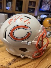Brian Urlacher Signed Chicago Bears White Football Helmet w/ HOF Inscription picture