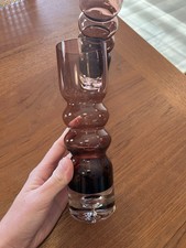 Vintage Mcm Amethyst Bubble Glass Vases Aseda Glass Vase Bo Borgstrom - both  picture