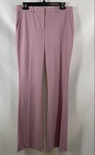 Theory Women's Demitria Traceable Wool Flare Pants Berry Tint Sz 6 NWT picture