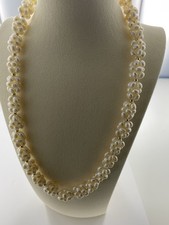 14k Yellow Gold Cultured Pearl Necklace Vintage  picture