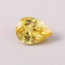 AAA Natural Flawless Ceylon Yellow Sapphire Loose Gemstone Pear Cut 11x8 mm picture