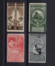 Italy Stamp Set #119-122 MH | #122-small Thin | Cat Value :$100 picture