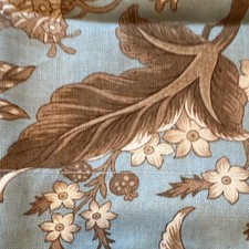 TWO SETS-NEW, Open Box, 50x17 Single Valance, Scalloped Edge, Lined, Blue Brown picture
