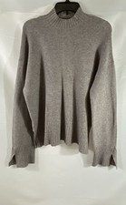 Cyrus Women's Ribbed Mock Neck Sweater Cinder Gray NWT Sz L picture