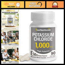 Potassium Chloride 1000mg Supplement - Electrolyte Balance & Muscle Support picture