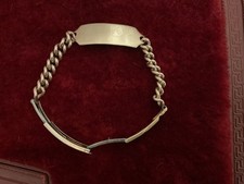 Vintage G&E Rodd 9ct lined gold Identity bracelet from Sidney, Australia picture
