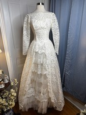 1957 Vintage Wedding Dress - Strawbridge And Clothiers - Size S picture