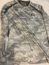 Pelagic Vaportek Fishing Shirt Mens Sz XL Gray Digital Camo Ventilated UPF 50+ picture