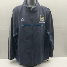 Vintage Le Coq Sportif Manchester City Jacket Mens XL Blue Soccer Football Eidos picture