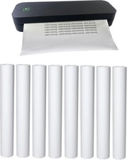 8 rolls (about 200 pages), A4, BPS free, thermal printer paper, BPA free. For a picture