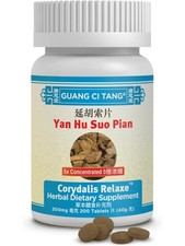 Guang Ci Tang Corydalis Relaxe Yan Hu Suo Zhi Tong Pian 200ct Tablets TCM Herbal picture