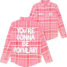 Wicked Glinda You're Gonna Be Popular Flannel Shirt Pink picture