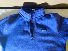 Patagonia Synchilla Women's Purple 1/4 Zip Pullover Jacket Logo Size L picture