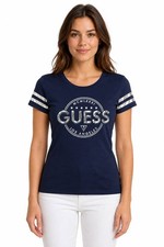 GUESS Women’s Millie Seamless Tee Top Navy S NWT $39 picture