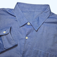 Lululemon Mens Commission Long Sleeve Shirt Blue Oxford Button Down Pocket XL? picture