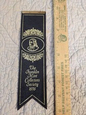 Vintage Franklin Mint Collectors Society Leather Bookmark from 1976 picture