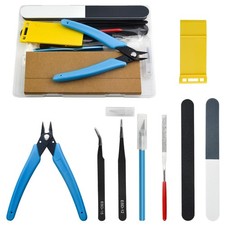 BXQINLENX Professional 9 PCS Model Tools Kit Modeler Basic Compact, Blue picture