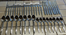 MIKASA TRIO 18/8 STAINLESS FLATWARE NICE 40-PIECE SERVICE FOR 8 2 SETS AVAILABLE picture