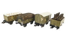 AC5294: Vintage Bing Mixed NE & GW 0 Gauge Wagons (4) picture