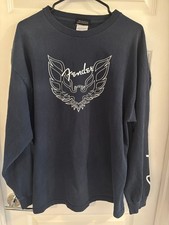 VTG 2002 Fender Custom Shop Firebird Phoenix Long Sleeve Shirt Y2K DaVinci 2XL picture