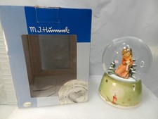 Goebel M.J. Hummel Musical Snow Globe Heavenly Angel Christmas Song in Box Q21K picture