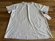 NWT Lululemon All Yours Organic Cotton T-Shirt Heathered Light Grey Size Large picture